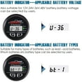 thumbnail image 2 of Runleader 12V to 48V Digital LED Battery Capacity Monitor Hours Volt Meter Gauge Battery Lead-Acid, 2 of 10