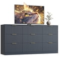 thumbnail image 4 of ASTUVIA 63" W Fluted 9 Drawer Dresser for Adult,Wooden Bedroom Dresser,Dresser TV Stand up to 70" for Living Room,Blue, 4 of 9