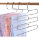thumbnail image 1 of Perchero de 5 capas para ropa y pantalones, con forma de S, multiusos, organizador de corbatas y pantalones (4 piezas), 1 of 7