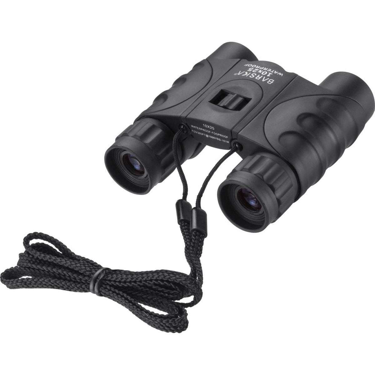 BARSKA 10x25mm Black Waterproof Compact Binoculars