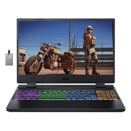 Acer Nitro 5 17.3" FHD 144Hz Gaming Laptop, Intel Core i5-12500H, 16GB RAM, 1TB PCIe SSD, NVIDIA GeForce RTX 3050, Backlit Keyboard, WIFI 6, HD Camera, Win 11 Pro, Black, 32GB Hotface USB Card