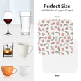 thumbnail image 6 of Lsque Fruit Pattern 4" Drink Coasters Set of 4, PVC Leather Absorbent Coasters, Table Coaster Set Decorative Coffee Cup Coasters Housewarming Gift -Square, 6 of 6
