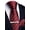 Burgundy, variant on Dusty Blue Ties for Men Extra Long Tie Pocket Square Tie Clip Set Silk Striped 63" XL Big and Tall Necktie Business Formal