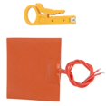 thumbnail image 4 of Coussin chauffant en caoutchouc de silicone, mince, haute résistance diélectrique, sûr, flexible, 12 V, 20 W, 250 °C, 4 of 4
