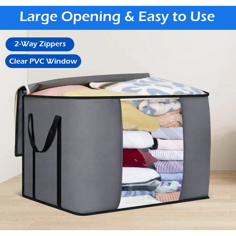  Large Quilt Storage Bag, Quilt and Blanket Storage, Storage  Bag with 2-Way Zipper, Foldable Comforter Storage Bag, Prefect for Quilts,  Blankets, Clothes & Fabrics : Sports & Outdoors