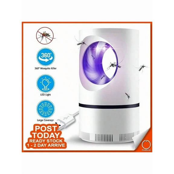 Powerful Suction Bug Zapper - USB Electric Insect Trap with LED Light, Quiet Mosquito & Fly Killer, Cyclone Suction Lamp for Gnats/Fruit Flies, Indoor/Outdoor Use for Home, Garden, Patio