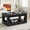 Black, variant on 2-Tier Coffee Table, MDF Coffee Table with Open Storage Shelf, Rectangular Center Table for Living Room, Black