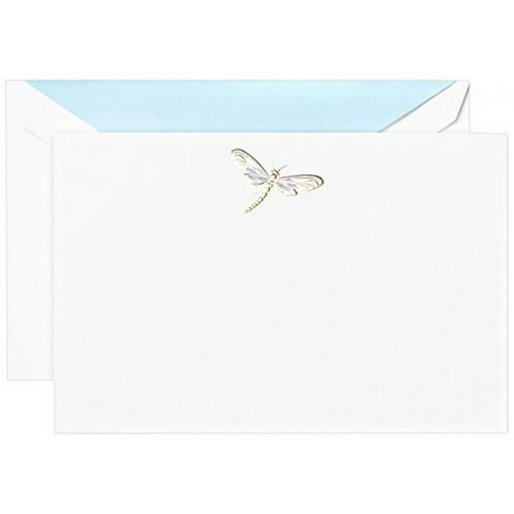 Crane & Co. Engraved Dragonfly Correspondence Card (CC3505)