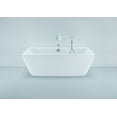 thumbnail image 2 of Duravit 700429000000090 Durasquare 71" Single Wall Resin Soaking Tub - White, 2 of 2