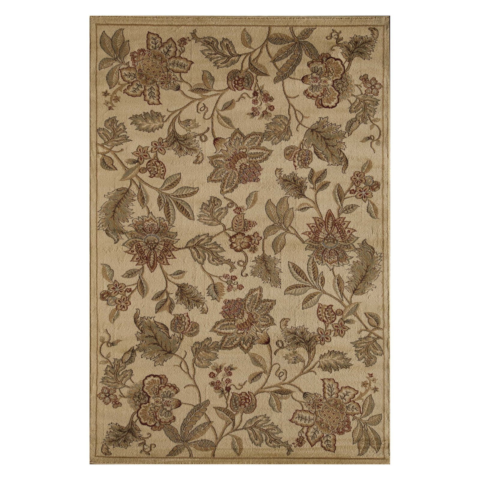 Rugs America Capri Collection Orchid Cream 6511C Contemporary Floral