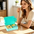 thumbnail image 6 of 3-Compartment Lunch Box - Reusable Meal Prep Container for & Adults, Leak-Proof Food Storage with Silicone Sealing Ring, Ideal for , Work, and Picnics - Dishwasher Safe Bento Box Blue, 6 of 6