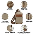 thumbnail image 5 of KL928 Canvas Sling Bag Crossbody Backpack Shoulder Casual Rucksack for Men Women, 5 of 6