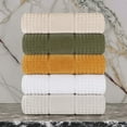 thumbnail image 6 of BNM Napa Zero Twist Cotton Waffle Hand Towel Set of 6, Forest Green, 6 of 12