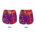thumbnail image 3 of Susaid Bright Textured Animal Print Women's High Waisted Running Shorts Quick Dry Athletic Gym Track Workout Shorts Zip Pocket-Small, 3 of 7