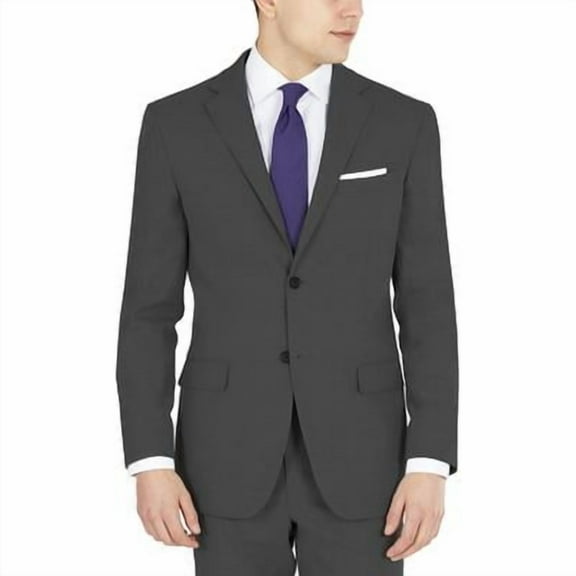 Dkny Mens Modern fit Suit Jacket Blazer 36 R Charcoal Grey Solid Stretch
