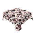 thumbnail image 2 of Wukai Retro Red Black Roses Waterproof Tablecloth for Kitchen Dining, Fits Square Tables for 2-4 Seats -60"x60", 2 of 7