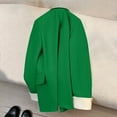 thumbnail image 4 of Enjoytime Womens Blazers for Work Casual Solid Color Turndown Collar Long Sleeve Jacket Business Office Outerwear Plus Size Clothing Green XL, 4 of 4