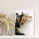 thumbnail image 2 of Qisvanset Norwegian Forest Cat Portrait Canvas Print 12x16 Inch Cafe Art, 2 of 8