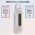 thumbnail image 2 of Coldest Water Bottle with Handle Lid | Leak Proof, Stainless Steel, Triple Walled Bottles (32 oz, Epic White), 2 of 9