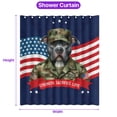 thumbnail image 5 of Happy Father's Day Honoring Veterans Pitbull in Army Uniform Shower Curtain Terrier Dog Lover Waterproof Bathroom Bathtub Curtain - 13007, 5 of 5