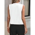 thumbnail image 3 of Favoffer Womens Sleeveless Vest V Neck Button Tank Solid Color Decor Pocket Loose Casual Summer Layering Lightweight Outdoor Summer Vacation, 3 of 5