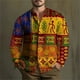 thumbnail image 4 of Camisa étnica vintage tribal africana para hombre, camisa informal de moda formal para hombre, ropa de lujo para hombre, blusas sueltas de alta calidad, prendas de vestir, 4 of 5