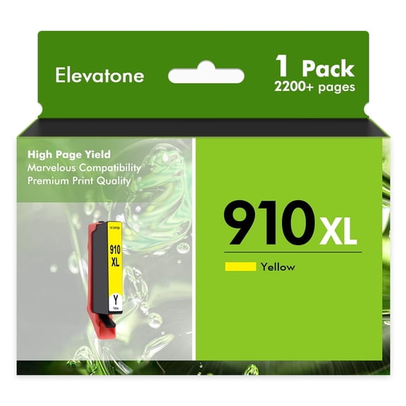 910XL Ink Cartridges Compatible for HP 910 910XL Combo Pack for OfficeJet Pro 8020 8025 8028 8035 8010 8022 8015 8018 Printer ( 1 x Yellow )