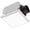 Square 50 CFM, variant on Homewerks 7141-110 Bathroom Fan Integrated LED Light Ceiling Mount Exhaust Ventilation 2.0 Sones 110 CFM, White