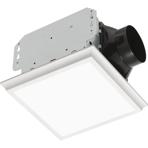 Homewerks Faucet 7141-50 4 in. 50 CFM 1.0 Sones LED Ac Bath Fan Light, White