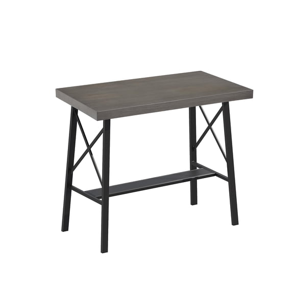 Vicllax Patio Rectangle Bar Table Metal Modern Style X-Side for Porch Deck (40.6"Lx21.7"Wx35.4"H)