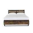 thumbnail image 3 of King Size Storage Bed Frame with 6 Drawers, Rustic Oak Black Platform Bed, No Box Spring Needed, Sturdy Metal and Wood Construction, 3 of 6