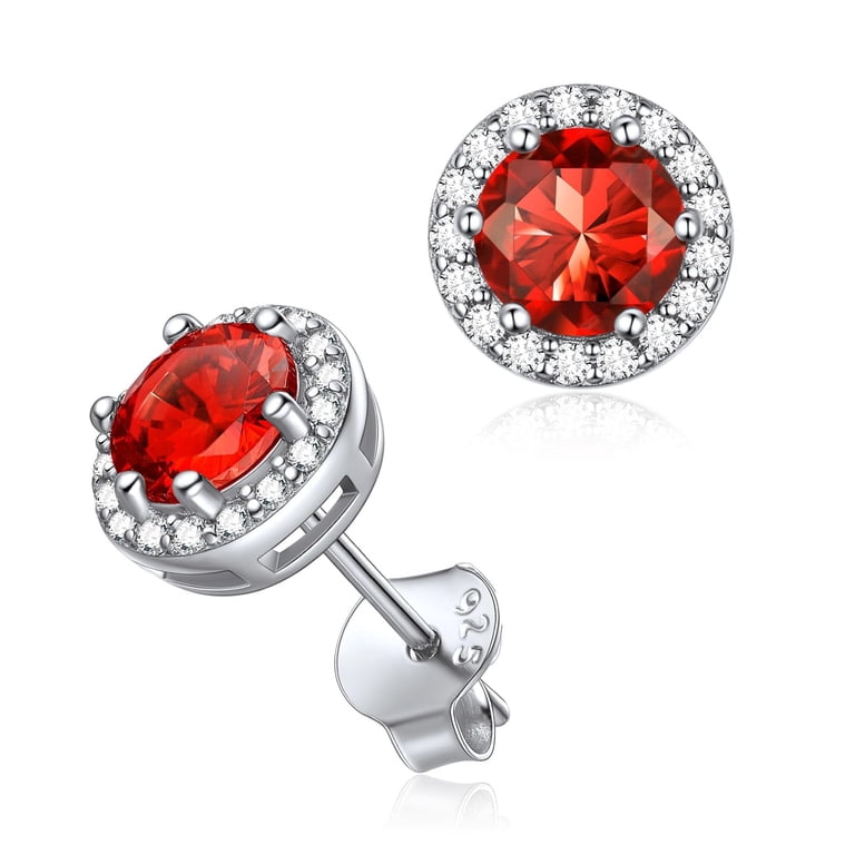 ChicSilver July Birthstone Earrings, 925 Sterling Silver photo 1