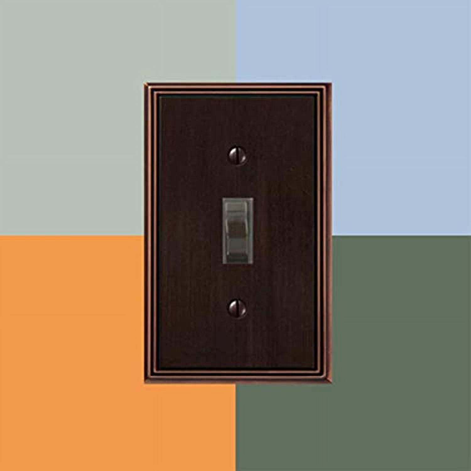Amerelle 77R4DB Moderne Wallplate 4 Rocker Cast Metal Aged Bronze 1-Pack