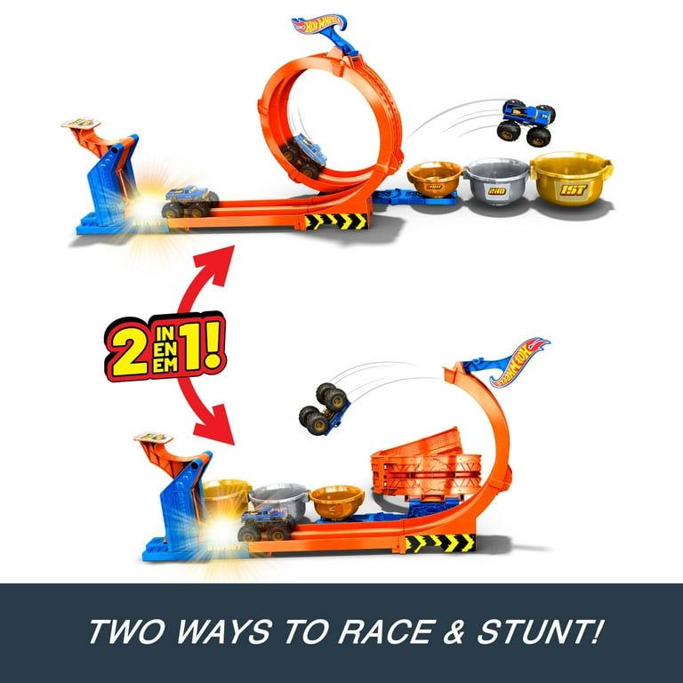 Hot Wheels Monster Trucks Loop-And-Flip Trophy Challenge & Bigfoot