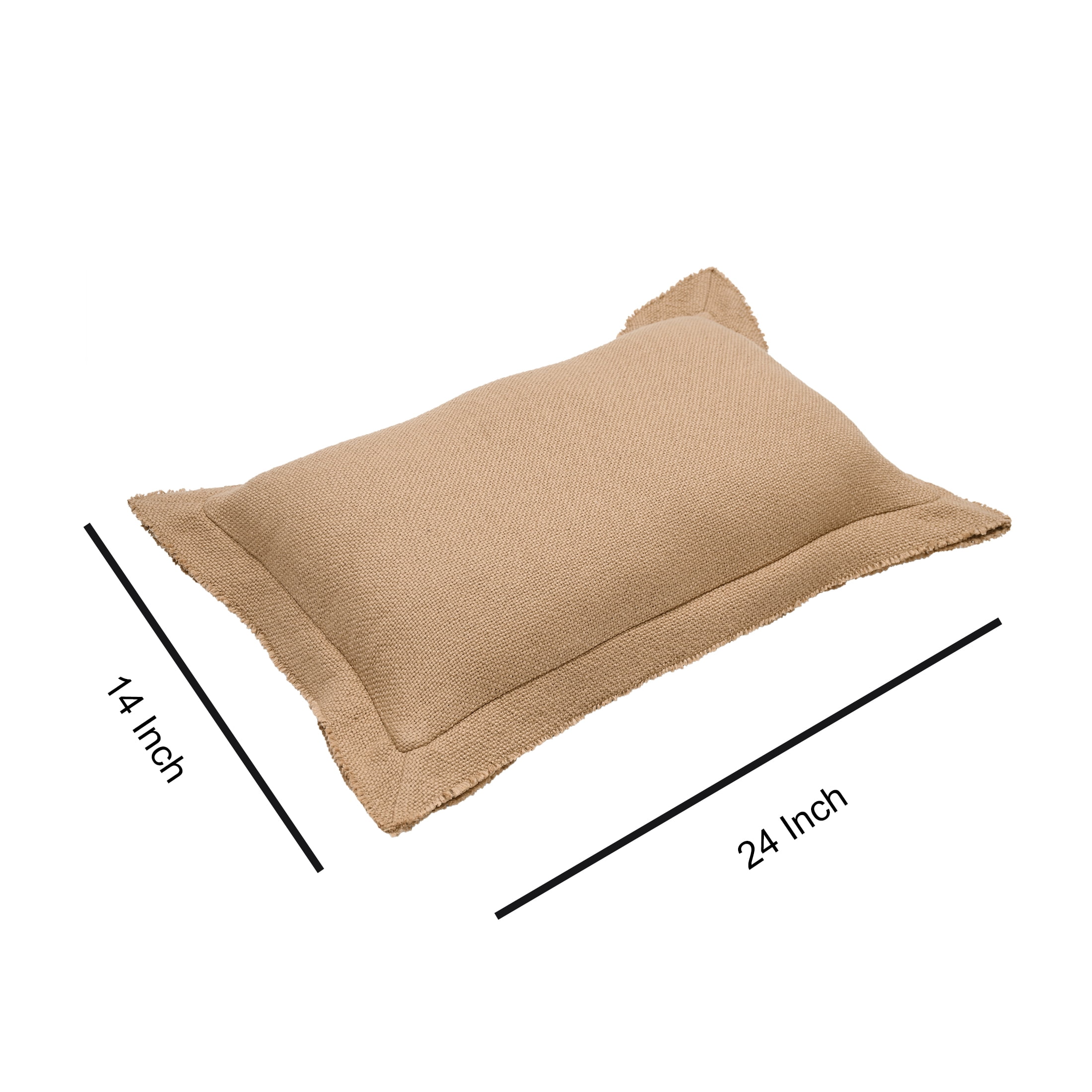 Better Homes & Gardens 14x24 Blake Bi-Flange Throw Pillow Cover, Dark Caramel