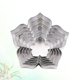 thumbnail image 5 of Juego de 6 cortadores de galletas de acero inoxidable con forma de Morning Glory, moldes para fondant, galletas, utensilios de cocina para hornear (plateados), 5 of 6