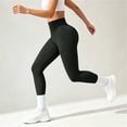 thumbnail image 5 of IUYRTFE Women Solid Color Full Length Yoga Pants High Waist Stretch Workout Leggings for Gym Running Daily Wear, 5 of 7