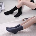 thumbnail image 4 of 5 Pairs Womens Fuzzy Slipper Socks, Ultra Soft Microfiber Crew Socks for Winter, Non-Slip Cozy House Socks with Fluffy Lining, 4 of 6