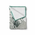 thumbnail image 2 of Animal Soft Flannel Fleece Throw Blanket, Contemporary Image of Animal Head Minimalist Bohemian Style Modern Print, Cozy Plush for Indoor and Outdoor Use, 70" x 90", Teal Grey, by Ambesonne, 2 of 6