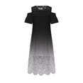thumbnail image 5 of ibuvkizy Women Plus Size Dress,Womens Fashion Summer Dress,Plus Size Women Sexy Ruffle Strapless Splicing Lace Splicing Short Sleeve Dresses,Maxi Dress,Sun Dresses,Maxi Dresses for Women, 5 of 7