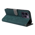 thumbnail image 2 of Phone Wallet Case for iPhone 15 with Stand - Leather Folio Cover & Card Slots Green, 2 of 5
