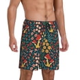 thumbnail image 2 of Sikiie Mushrooms And Flowers Mens Pajama Shorts, Lightweight Lounge Pant with Pockets Soft Sleep Pj Shorts for MenLarge, 2 of 6