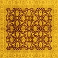 thumbnail image 1 of Ahgly Company Machine Washable Indoor Square Oriental Yellow Traditional Area Rugs, 8' Square, 1 of 4