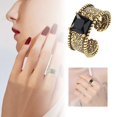thumbnail image 2 of Anillo de hilo rizado de alta resistencia para mujeres Anillo avanzado de moda y versátil Anillo de dedo índice abierto y ajustable, 2 of 8