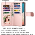 thumbnail image 5 of NJJEX Wallet Case for Samsung Galaxy A03S A12 A13 A14 A23 A32 A51 A52 A53 A54 5G Case,[9 Card Slots] PU Leather Credit Holder Folio Flip [Detachable] Kickstand Lanyard Magnetic Phone Cover [Rose Pink], 5 of 7