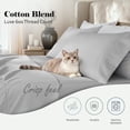 thumbnail image 3 of Superior Cotton Blend 600 Thread Count Embroidered Pillowcases , Set of 2, King Size, Platinum, 3 of 5