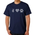 thumbnail image 1 of Men's Word Art T-shirt - Peace Love Dogs, 1 of 2