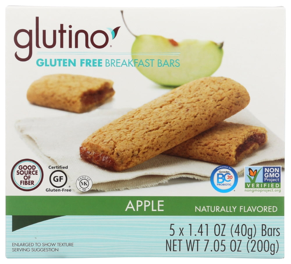 Glutino Breakfast Bars Apple, 7.05 Oz
