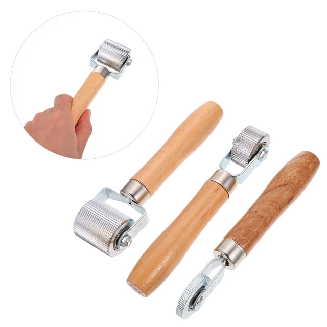 FOMIYES 3Ud Herramienta Rodillo Para Reparar Neumáticos Con Mango De Madera Protección Y Efectivo