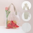 thumbnail image 2 of Unique Bargains 1 Pc Reusable Gift Bag Durable Lightweight Handle Gift Bag Beige, Transparent Large, 2 of 5